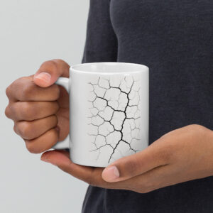 Black & White Fracture Illusion Mug